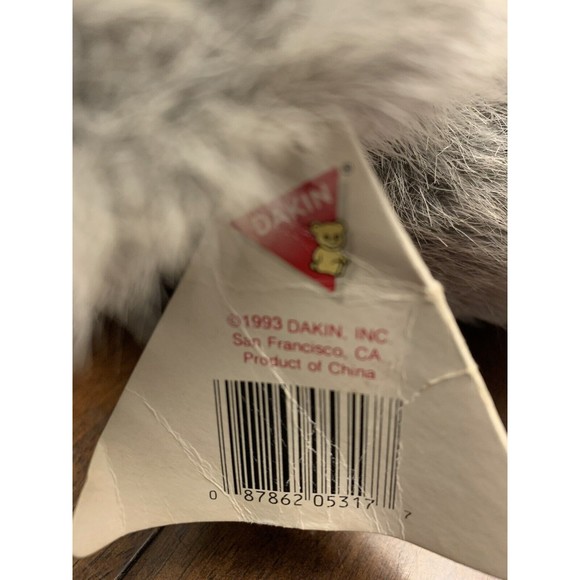 Dakin Gray Wise OWL 1993 Plush Stuffed Animal Toy 9" Vintage New With Tags - Picture 11 of 11